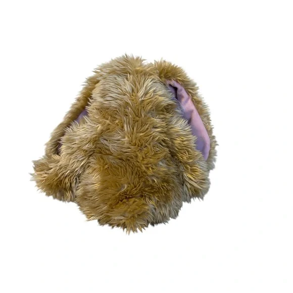 Vintage T. L. Toys Plush Bunny Rabbit Floppy Lavender Bow Accent Brown 15” - Picture 2 of 9